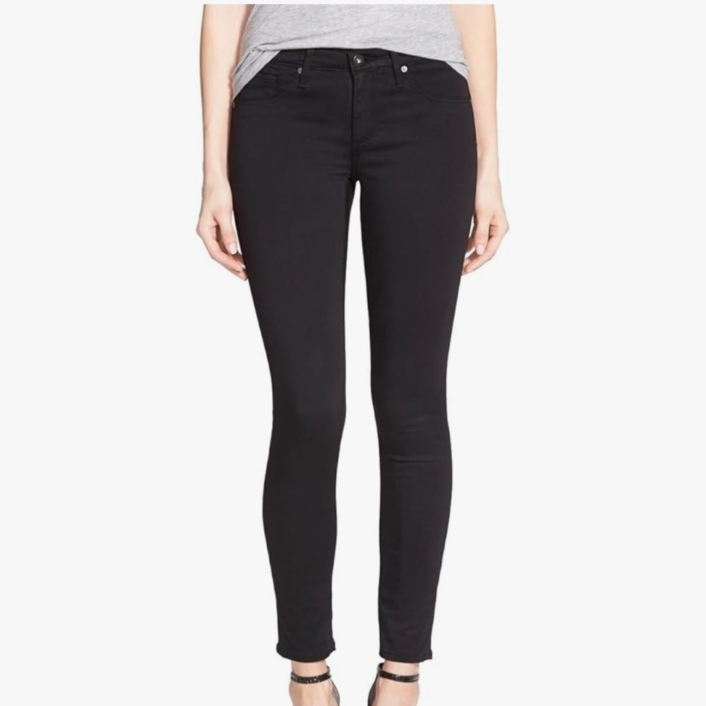 AG Adriano Goldschmied The Legging Ankle Super Skinny in Super Black EUC